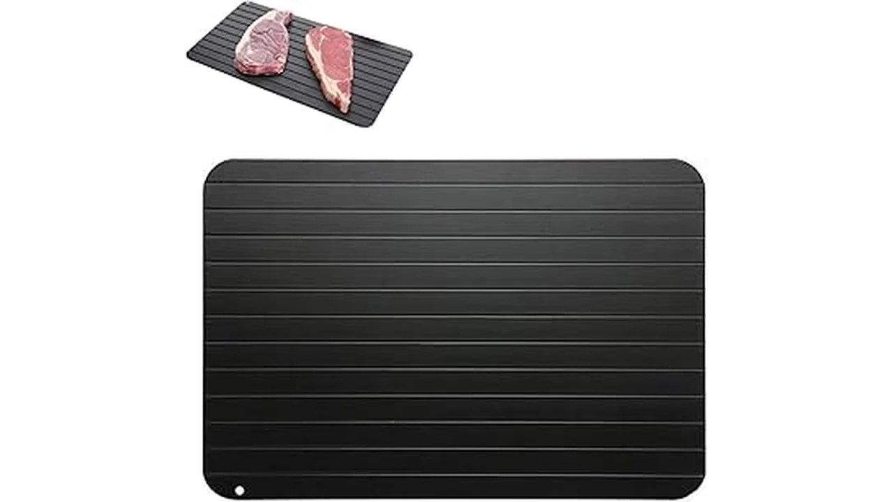 This image shows a featured defrosting tray prominently displayed for a top 10 list.